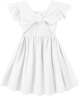 LYXIOF Toddler Girl Cotton Linen Summer Dress