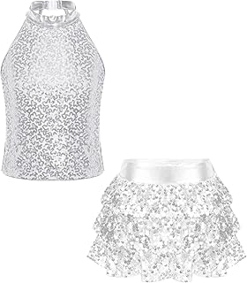 iEFiEL Sequins Dance Costume for Girls