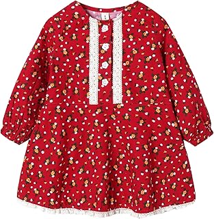 Mud Kingdom Girls Corduroy Vintage Floral Dress