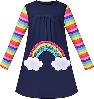 Sunny Fashion Girls Christmas Snowman Dress Size 5-12 Years